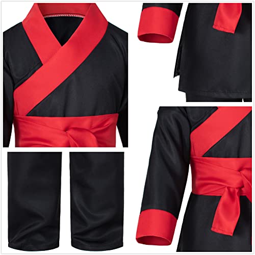 Disfraz completo de guerrero samurai para niños miniatura 4