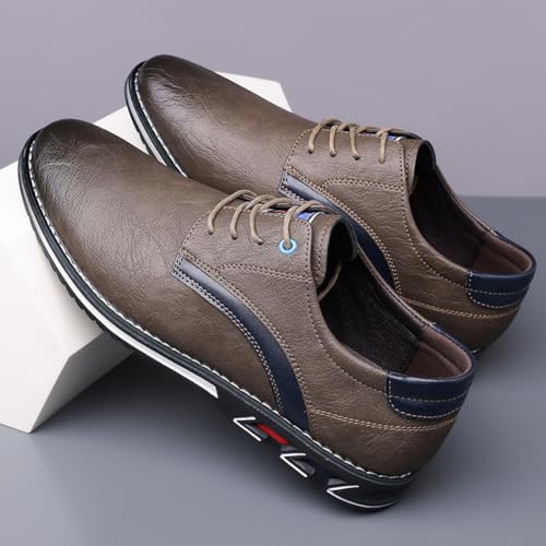 Image of Men's Premium Stylish Oxford Shoes Casual Lace Up Walking Business Driving Dress Shoes