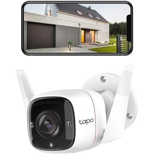 Tapo TP-Link 2K HD Security Camera Outdoor Wired, IP66 Weatherproof, Motion/Person Detection, Works with Alexa & Google Home, Built-in Siren w/Night V