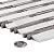 Apollo Tile 12 x 12 in. Accent Strip Mosaic White and Gray Polished Eastern White and Wooden Grey Marble Tile 5-Pack APLKB88P31A for Bathroom, Garage, Shower Wall/Floor, Kitchen Backsplash, Patio