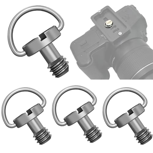 4 pcs 1/4 di pollice vite in acciaio inox treppiede viti 1/4 di pollice vite a sgancio rapido fotocamera vite di montaggio fotocamera piastra occhiello per fotocamera vite, monopiede, treppiede