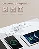 VASAGLE KAILYN Collezione - Comodino con Stazione di Ricarica, Set di 2, con 3 Cassetti, 2 Prese AC 2 Porte USB, per Soggiorno, Camera da Letto, Studio, Bianco Nuvola e Giallo Mandorla LET831Y01 #4