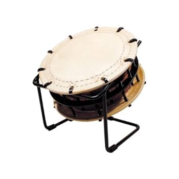 【昭和レトロ】締太鼓 中型 35cm Amazon | 締太鼓(能楽・長唄・民謡) 鼓面35cm・胴高15cm(6寸