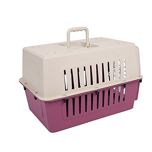 Livebest Portable Plastic Hard-Sided Pet Carrier Crate Outdoor Kennel Car Travel Box For Small Animals #TOP2
