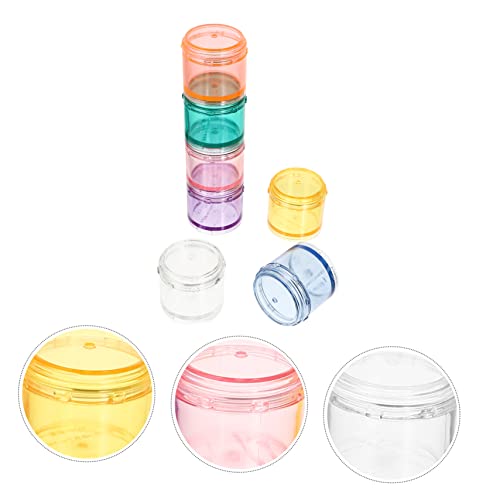 EXAOMBLE Pillendose Für Medikamente Abnehmbarer Organizer Mit Sieben Fächern Tragbare Tablettenbox Für Unterwegs Für Vitamine Und Fischöl Zufälliger Stil