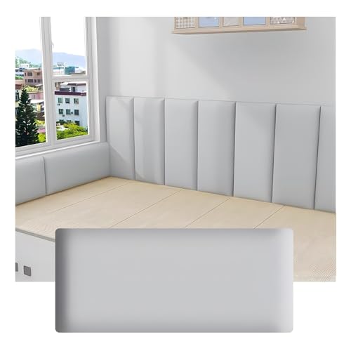 MCHDMI Paneles De Pared Tapizados, Cabecero Autoadhesivo, Acolchado De PU Impermeable, Pegatinas 3D para Decoración De Pared para Dormitorios, Clubes De Baile Y Guarderías (Color: