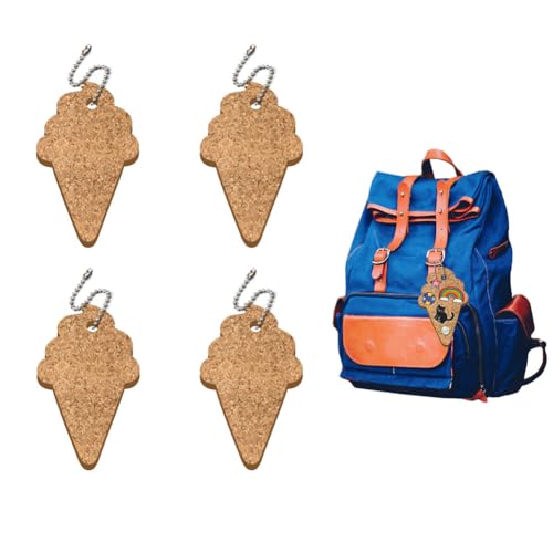 peacoblue Juego de 4 soportes esmaltados de helado con llavero para bolsa, mochila, 11,9 cm x 10,9 cm, organizador de marco de exhibición para mostrar un estilo único para estudiantes, hombres y