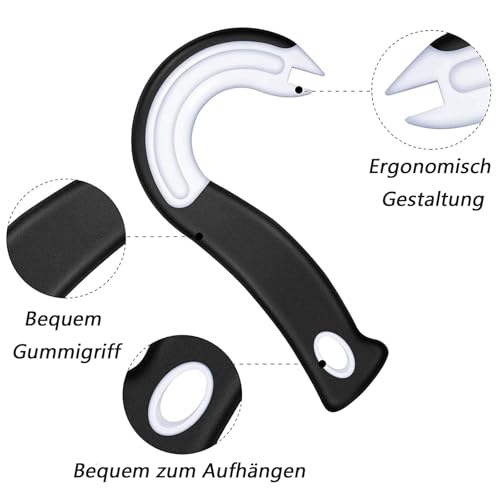 CALLYSONIC Dosenöffner, Tragbarer J förmig Küchenhelfer, Ring Pull GlasÖffner, Can Opener Haken Dosenöffner, Konserven Öffner, Flaschenöffner für Dosen mit Verschlussringen, 1 Stück