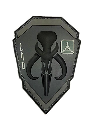 Star Wars Boba Fett Mandalorian Bantha Skull 3D Tactics Military Patch 3D PVC Patch (Color2)