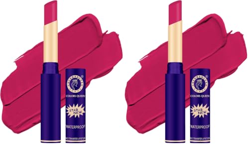 Image of Colors Queen Queen Lips Matte Lipstick | Long Lasting Lipstick Waterproof Highly Pigmented with Smooth Application | Smudge Proof Lipstick for Women (29 - Wild Rose) (Pack of 2)