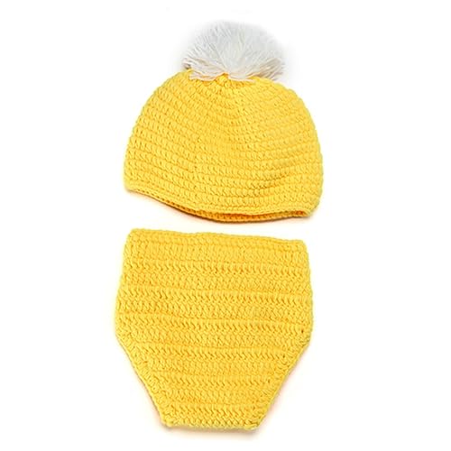 HOMSFOU Disfraz De Bebe Recien Nacido Agujas De Ganchillo Accesorios De Fotografía De Bebé Apoyos De La Foto del Bebé Conjuntos Tejidos para Bebe Accesorios De Fotografía Recién Nacido