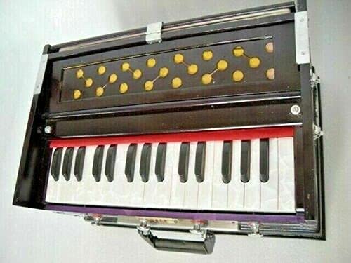Professionelles Harmonium mit 4 Stoppern, Doppelbalg und 32 Tasten in Schwarz