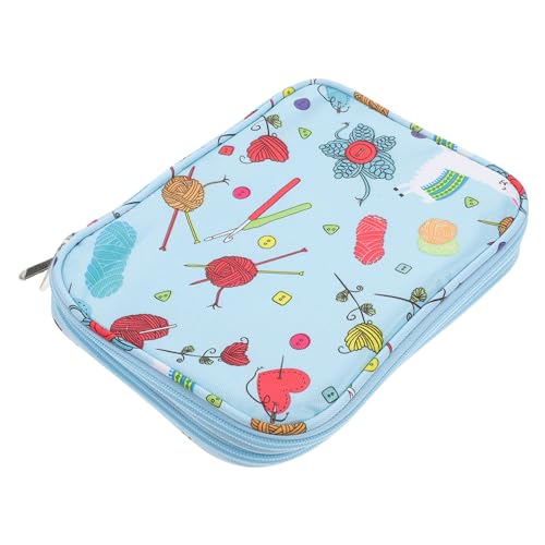 Didiseaon Bolsa de Almacenamiento para Agujas de Tejer y Ganchillos Resistente Oxford Organizador Portátil para Tejedores y Principiantes para Viajes y Actividades al Aire