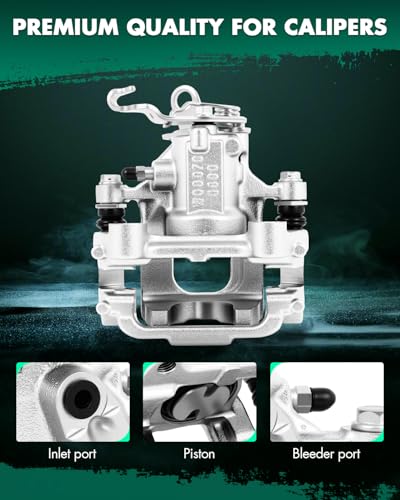 Image of SCITOO Rear Left & Right Brake Calipers With Bracket 19B6384 19B6385 Compatible For Audi For A3 / For A3 Quattro, For VW For TYPE 1 / For Eos /For Golf /For GTI /For Jetta /For Passat