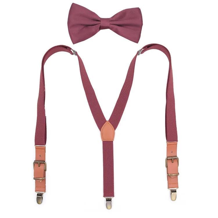Lay U HomeElastic Vintage Men Women Suspenders 3 Clip Strap Braces for Trousers Pu Leather Suspenders Men Pants Brown 115cm Bretels braces