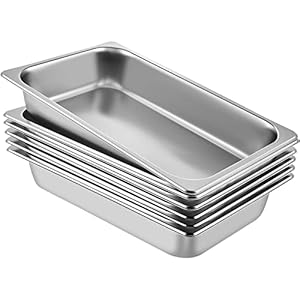 VEVOR GN 1/1 Edelstahl Gastronormbehälter 6 Stück