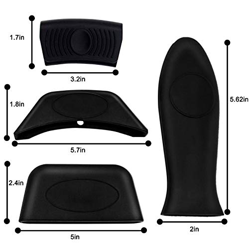 Nonley Silicone Hot Handle Holder, 8 Pack Pot Holders Cover Rubber Heat Resistant Potholder Silicone Pot Handle Sleeve for Cast Iron Skillets Aluminum Cookware Metal Frying Pans Handles