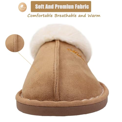 Pantofole da Donna Ciabatte Invernali da Interno Soffici con Dolce Peluche Pantofola Scarpe Antiscivolo Regalo Natalizio per Uomo