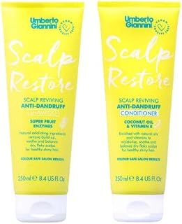 Umberto Giannini Scalp Restore Shampoo & Conditioner Duo, Vegan & Cruelty Free Scalp Reviving Anti-Dandruff Bundle, 2 Pack