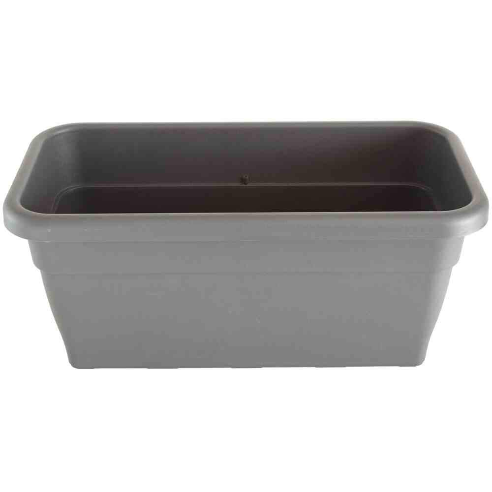 Bac anthracite 100 cm de Siena Garden pour créer un brise-vue végétal sur un balcon moderne