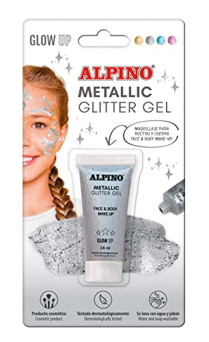 Alpino Maquillaje Gel Plata Glitter en Tubo