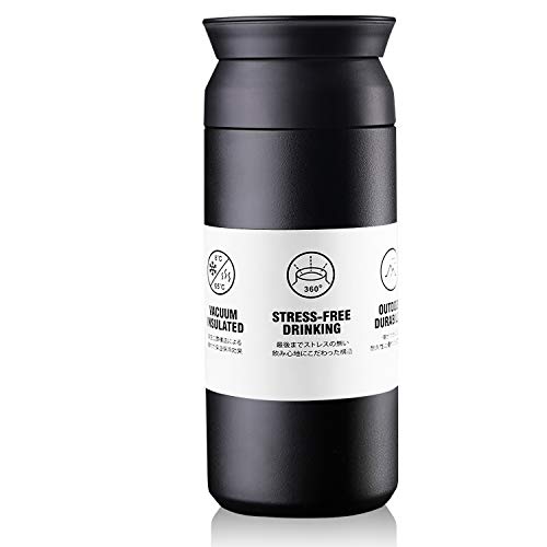 Gobelet isotherme Guenx - 100% étanche - Double paroi - Isolation sous vide - 500 ml de thé pour voiture