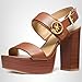 Michael Kors Women's Carmen Platform Sandal, Luggage, 8.5