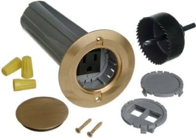 Thomas & Betts Floor Box Brass 1 Gang Bx10