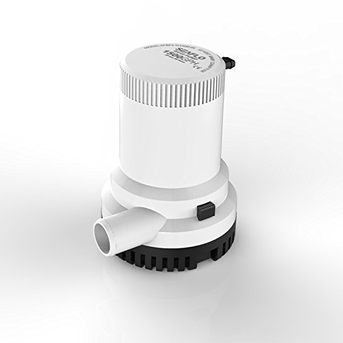 Seaflo Pompa di sentina, 1500 gph, 12 Volt, funzionamento elettrico a corrente continua, protezione anti-airlock, sommergibile, per barche da pesca