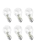 zafee 6Pcs 43W Light Bulbs 43 Watt 120V A19 E26, 60W Halogen Light Bulb Soft Clear Dimmable