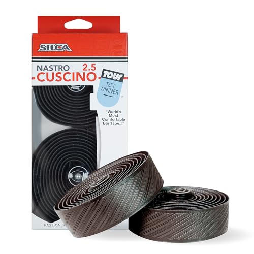 SILCA Nastro Cuscino Black Bike Handlebar Tape, 2.5mm...