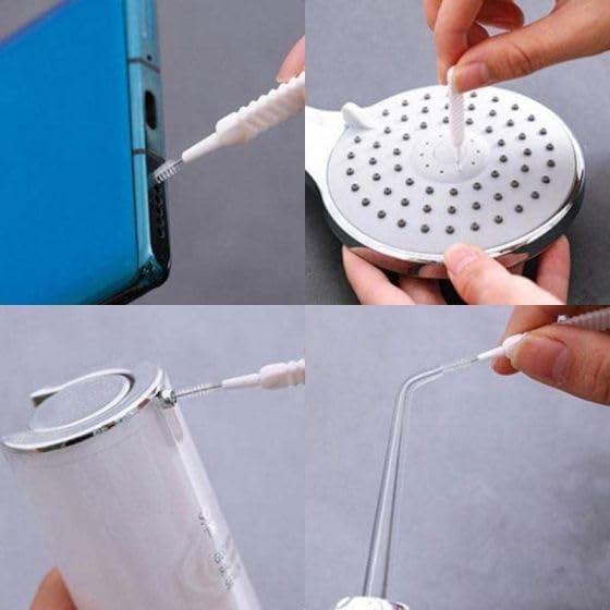 Image of Shower Head Cleaner Tools, Shower Head Cleaning Brushes Multi-Size Shower Head Cleaner Picks Anti-Clogging Cleaning Brush for Bathroom Small Hole Gap Nozzle Window Slot