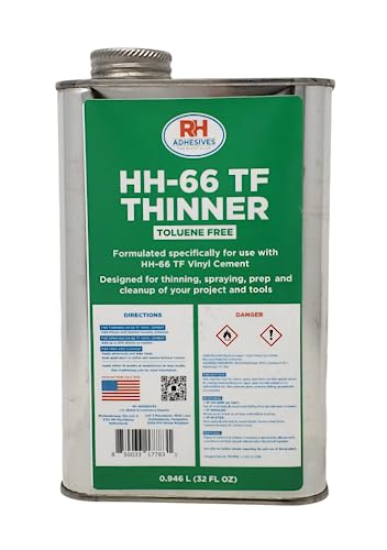 HH-66 Toluene Free Thinner, 32 oz. can - Prepping, Thinning, Reactivating, Cleaning, Multi-Purpose, Compatible with HH-66 Vinyl Cement - RH Adhesives