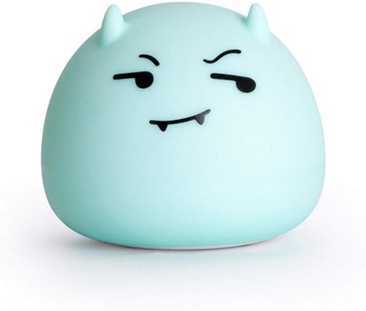 YAYONG LED Night Lights Creative Little Devil Silicone Baby USB Rechargeable Eye Protection Table Lamp,Blue