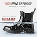 HISEA Women's Ankle Rubber Rain Boots, Waterproof Lightweight Chelsea Short Booties for Ladies, Non-Slip Fashion Garden Mud Shoes with Comfort Insole