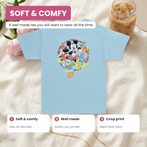 Disney Ladies Mickey Mouse Fashion Shirt Mickey Mouse Front and Back Tee - Mickey Mouse Tee (Freshwater, Large) - image 6