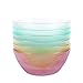 Produktbild shopwithgreen Glasschale - 6er 10.5 OZ Klein Schüssel Set aus Glas,12cm Bunt Salatschüsseln | Dessertschale | Glasschüsseln | für Salat, Obst,Dessert, Stapelbare & Spülmaschinenfest