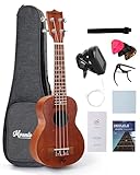 MOUNTOCEAN 23 Inch Concert Ukulele for Adults Beginners Kids Mahogany Ukulele Professional with Gig...