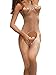 Beauty's Love Sexy Lace Nude See Through Hosiery Beige Halter Fishnet Bodystocking With Open Crotch
