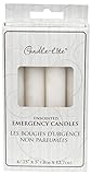 Candle-lite 3745595 Candles 5' Emergency, White ONE 4-Pack