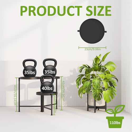 3 Tier Tall Metal Plant Stand, Duty Tiered Flower Shelf for Patio Garden by aboxoo - Used condition - Image 2