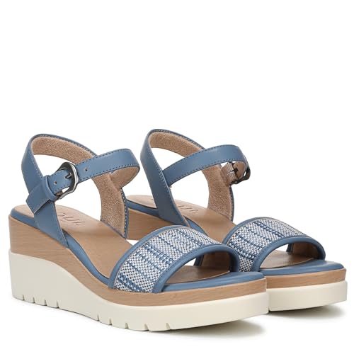 Naturalizer SOUL Women's Graciela Wedge Sandal Blue Faux Raffia 8 M by Naturalizer - Used condition - Image 7