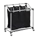 Honey-Can-Do SRT-01641 Triple Laundry Sorter, Steel/Black