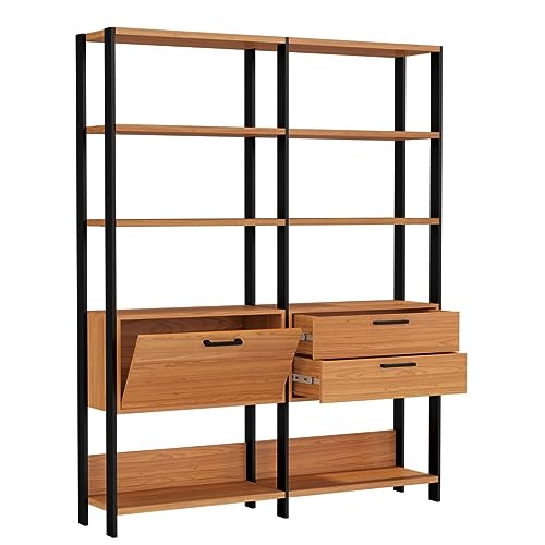Estante Livreiro Dalla Costa e92-100% MDF 1 Porta 2 Gavetas - Fre...