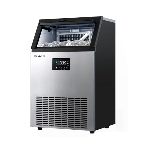 Devanti 60kg Ice Maker Commercial Machine Ice Cube Makers Stainless Steel