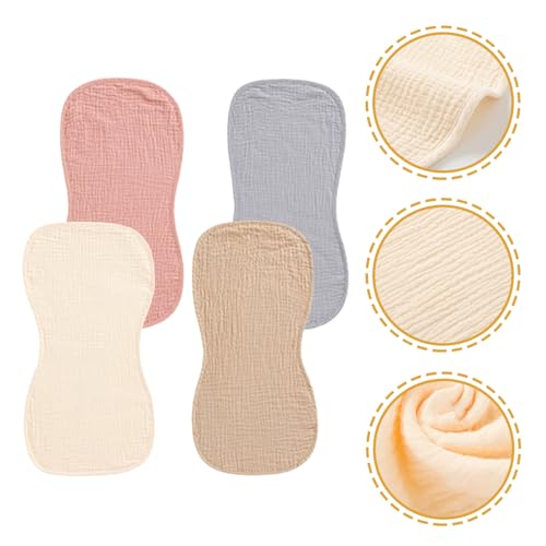 Lingettes éructation bébé gris blanc rose pour le repas - 7