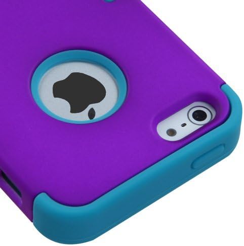 MyBat Tuff Case for iPhone 5/5G/5s - Retail Packaging - Grape/Tropical Teal