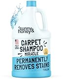 Sunny & Honey Carpet Cleaner Solution - Deep Stain Remover & Surface Deodorizer - Pet & Rug Cleaner...