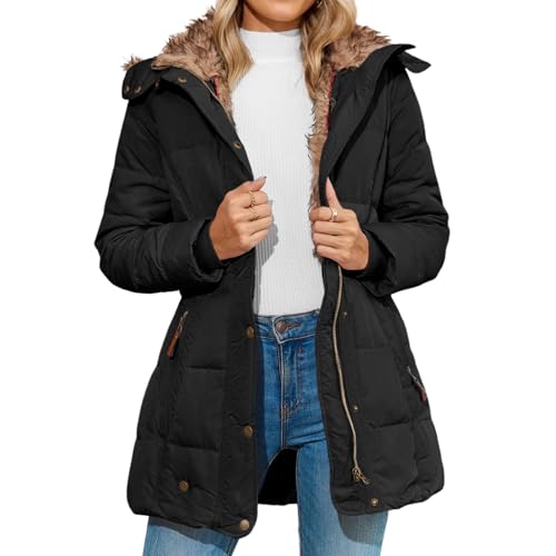Manteau hiver femme chic et elegant coupe cintrée matelassée avec finitions de qualité