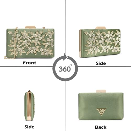 Image of Lavie Signature Women's Ogden Embroyidery Handle Framed Clutch|Ladies Purse |Gift For Women